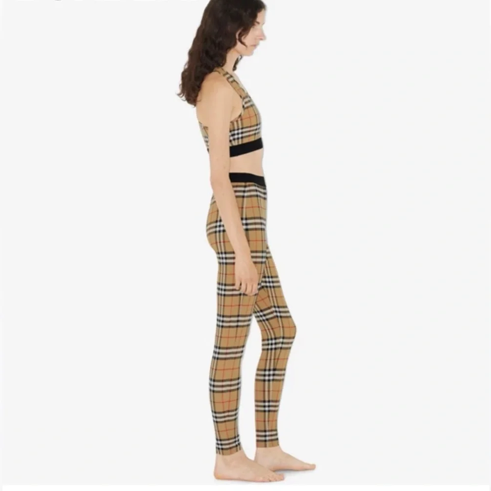 Burberry Vintage check bra top in soft stretch jersey tagged with our logo - Picture 3 of 6
